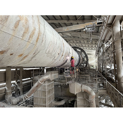 Rotary kiln under erection