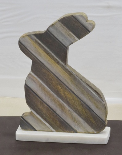 11 Inch Wooden Rabbit - Application: Interior Decor