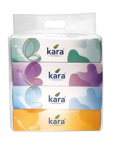 Kara Refresh Facial Tissue Box - 100 Pulls (Pack of 4)