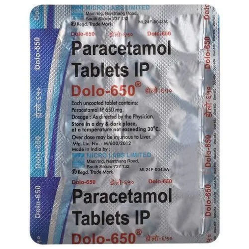 650 MG Paracetamol Tablets IP