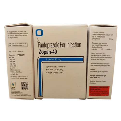 40 MG Pantoprazole For Injection