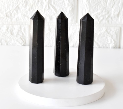 Black Tourmaline Obelisk Point Crystal Tower