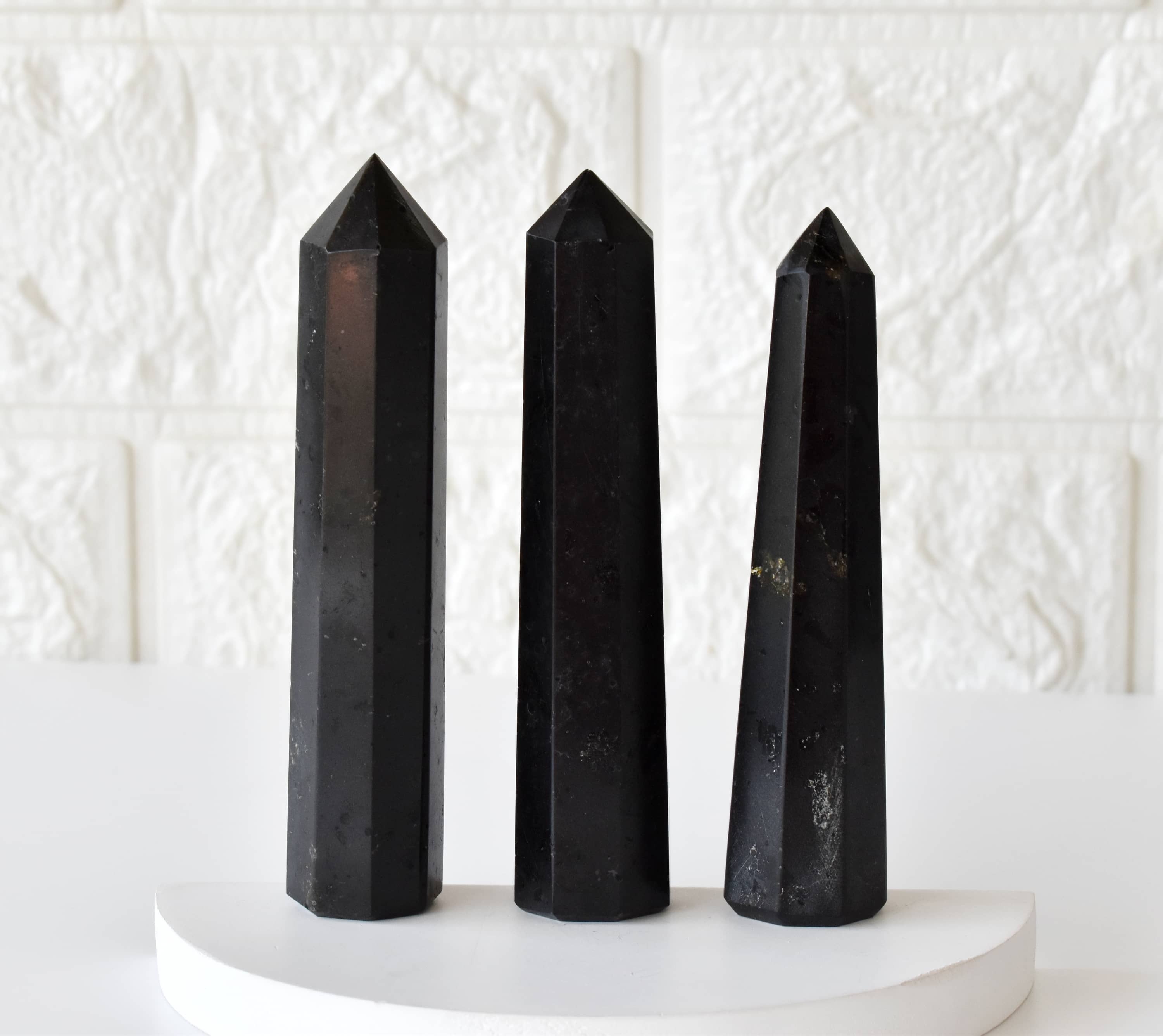 Black Tourmaline Obelisk Point Crystal Tower