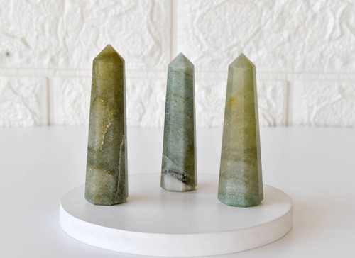 Green Aventurine obelisk Point Crystal Tower