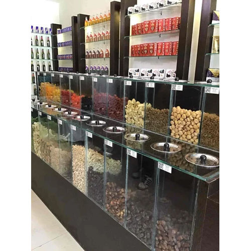 Transparent Dryfruits Display Counter