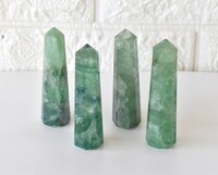 Green Fluorite Obelisk Point Crystal Tower