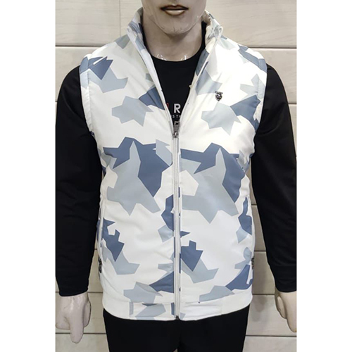 Mens Printed Sleeveless Jacket