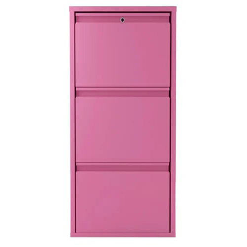 Pink Godrej Mild Steel Shoe Cabinet