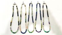 Natural Multi Gemstones Round 6mm Smooth Beads Necklace - 16 Inches Long, Magnetic Clasp, Customizable Design Options
