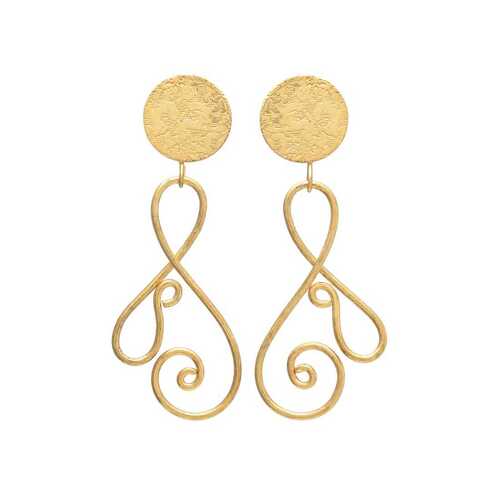 golden drop designer earring