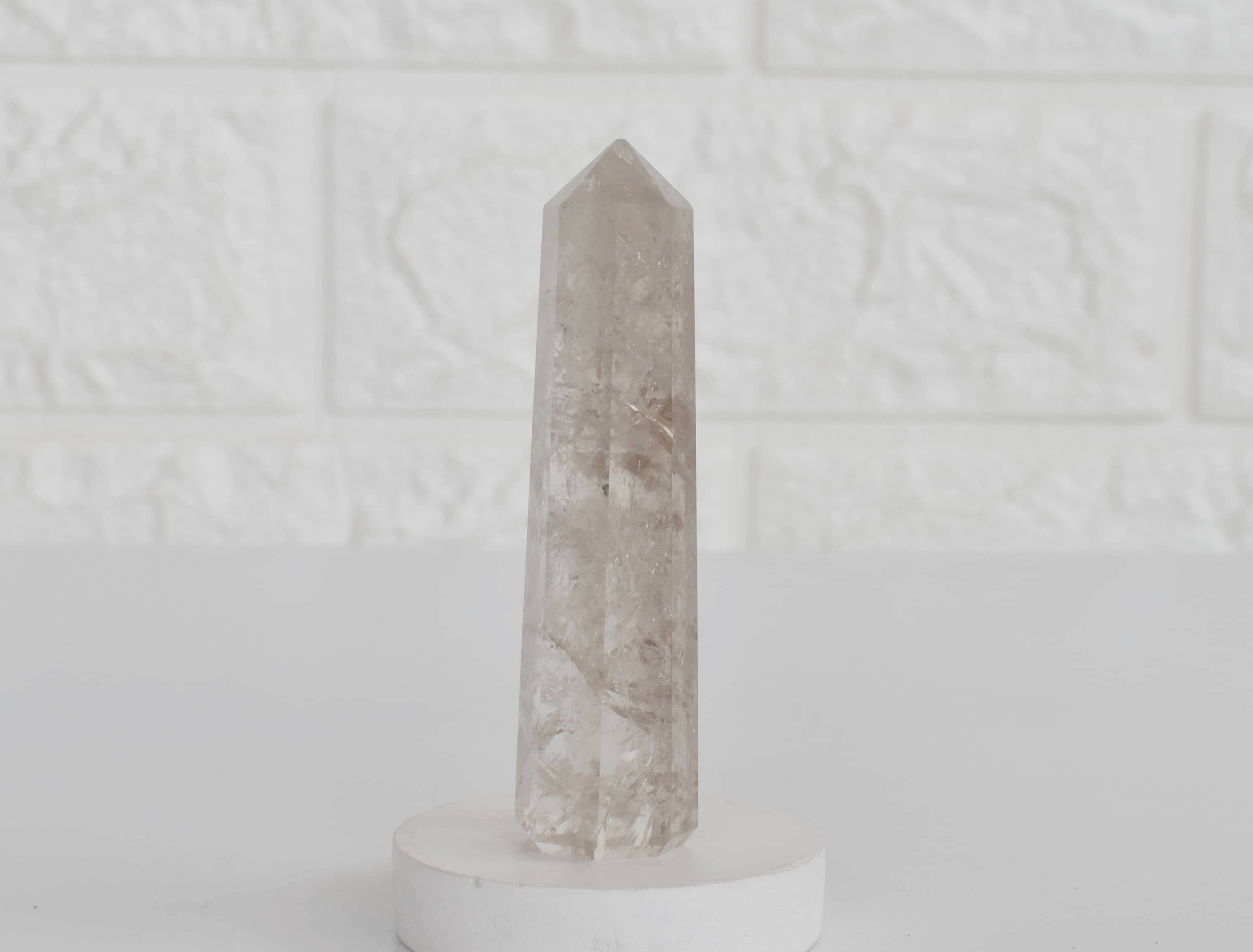 Smokey Quartz Obelisk Point Crystal Tower