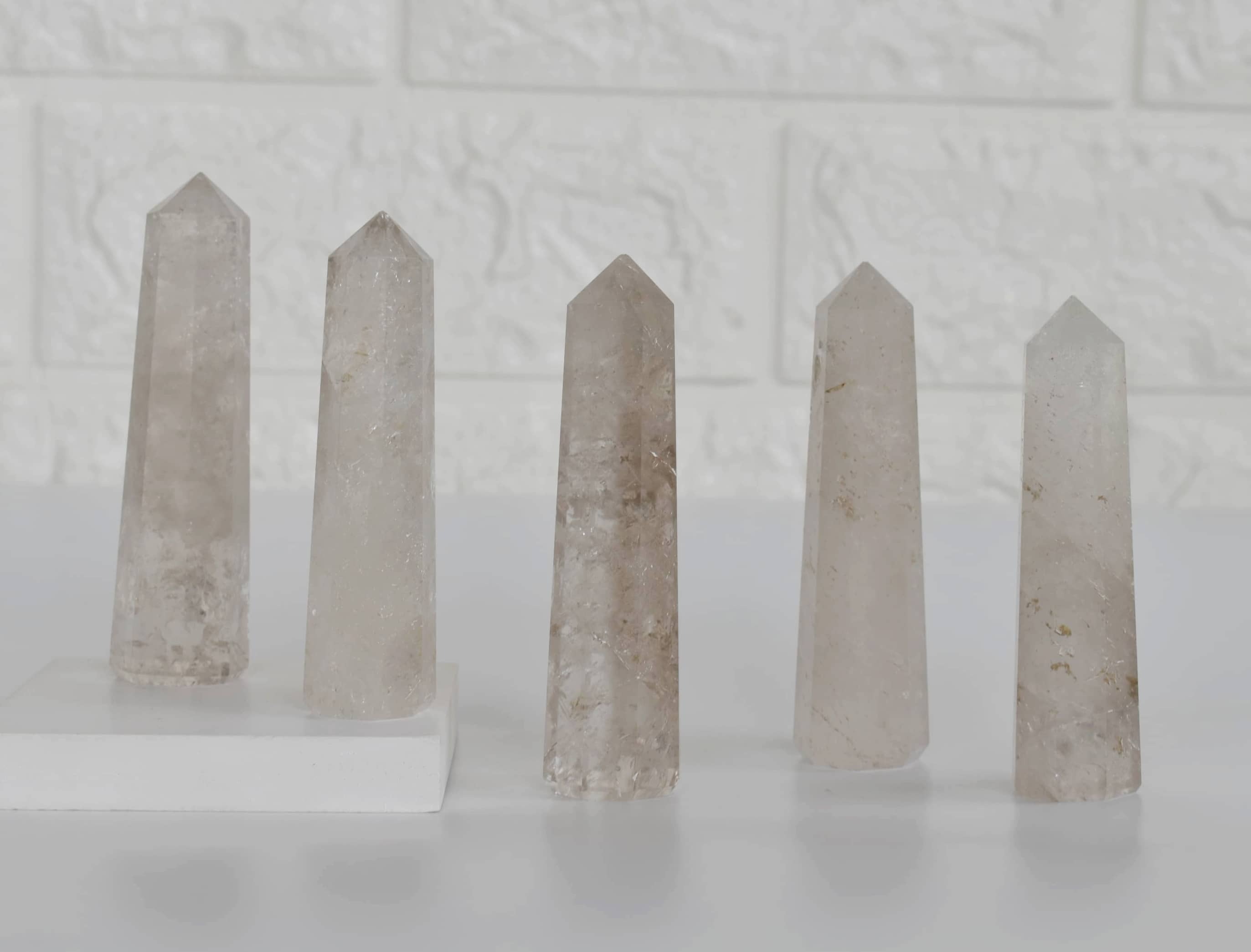 Smokey Quartz Obelisk Point Crystal Tower