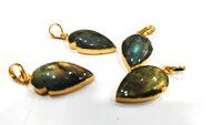 Natural Gemstones Arrowhead Pendant 30to40mm 22kt gold Pendants