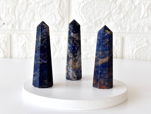 Sodalite Obelisk Point Crystal Tower