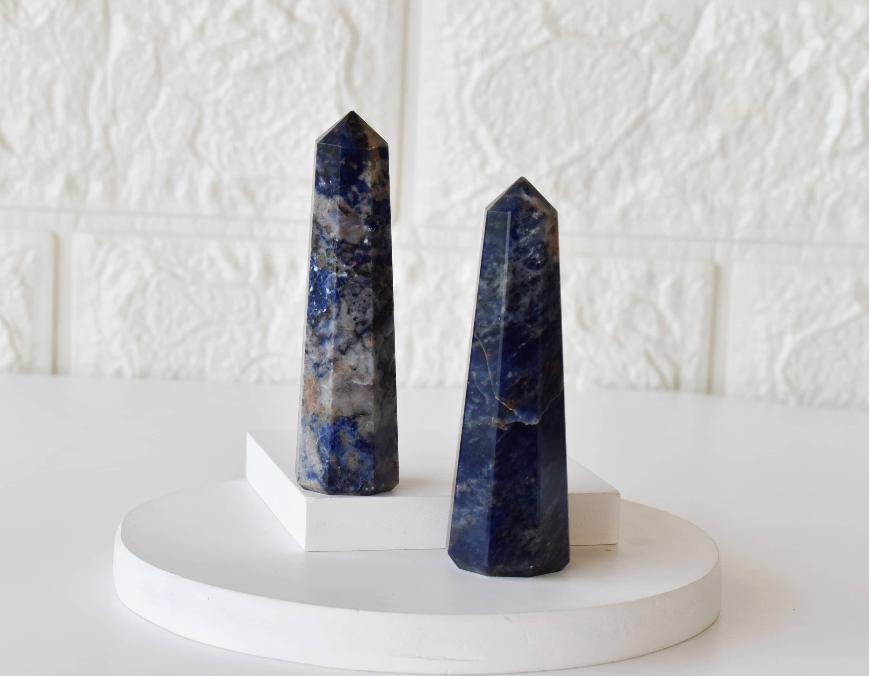 Sodalite Obelisk Point Crystal Tower