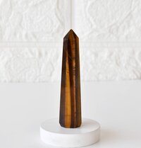 Tiger Eye Obelisk Point Crystal Tower