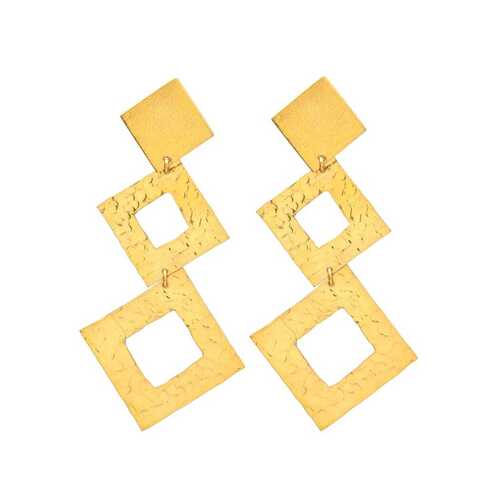 handmade designer dual square earring