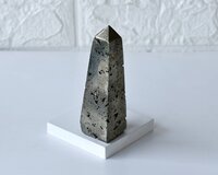 Pyrite Druzy Obelisk Point Crystal Tower