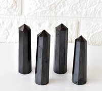 Shungite Black Obelisk  Point Crystal Tower