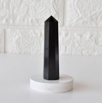 Shungite Black Obelisk  Point Crystal Tower