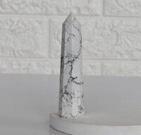 Howlite Obelisk  Point Crystal Tower