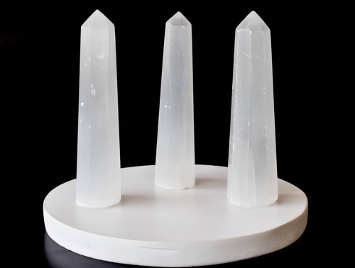 Selenite Obelisk  Point Crystal Tower