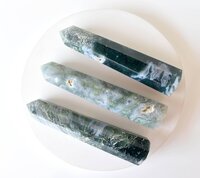 Moss Agate Obelisk  Point Crystal Tower