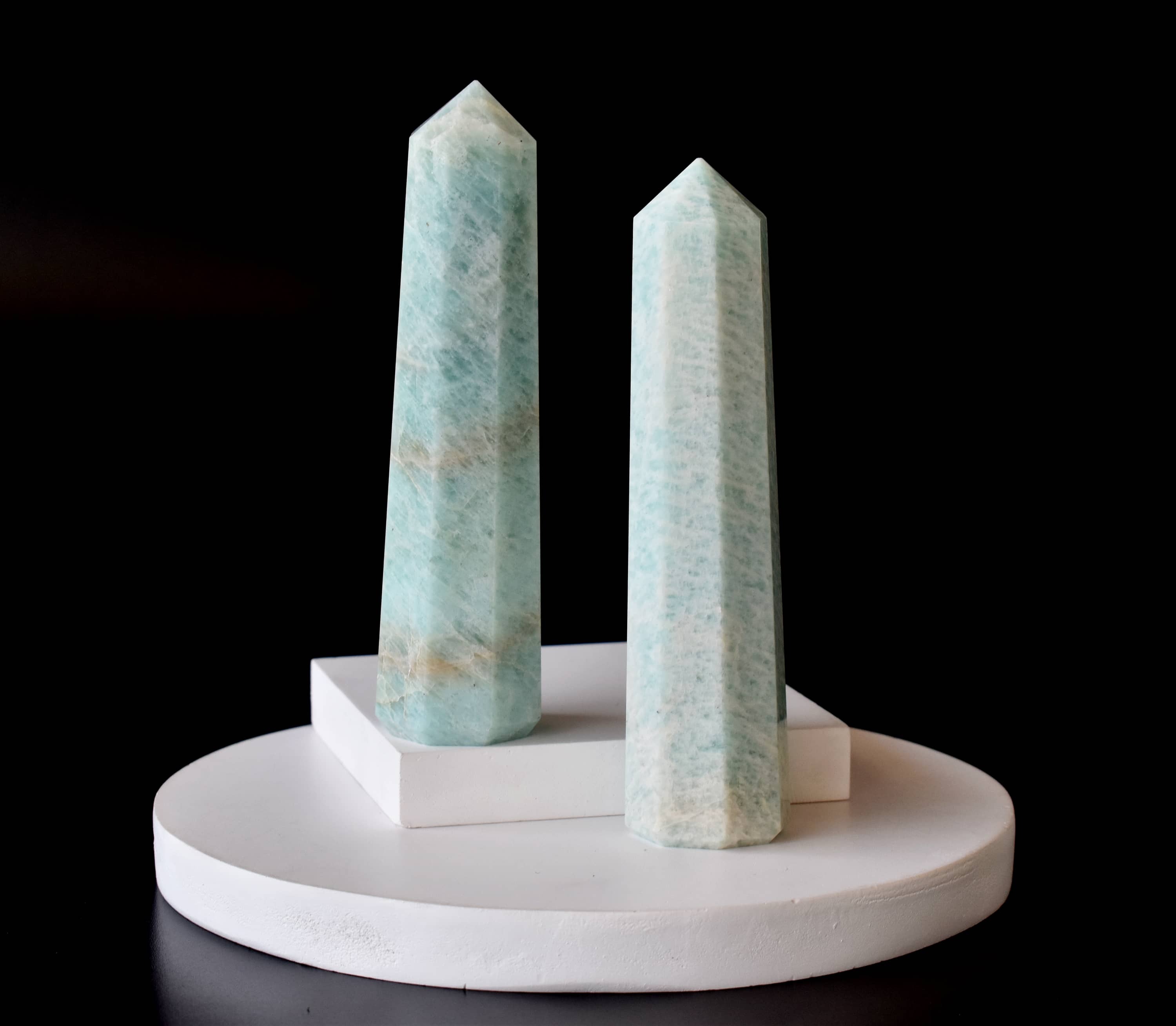 Amazonite Obelisk  Point Crystal Tower