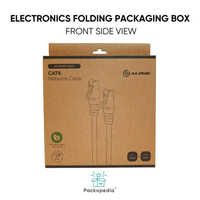 Electronic Item Packaging Box - Kraft Paper Material, Custom Size & Shape, Multicolour Art Paper, Rectangle Design | Elegant Hinged Rigid Box, Tailored Luxury Presentation