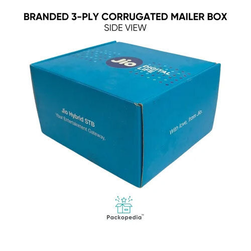 Branded 3-Ply Corrugated Printed Mailer Box - Color: Multicolour