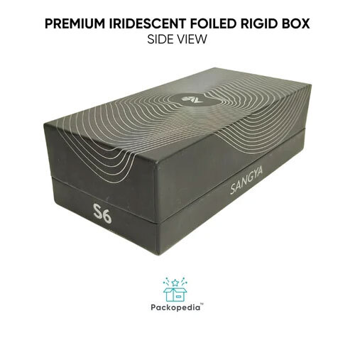 Customized Premium Iridescent Foiled Top Bottom Rigid Box