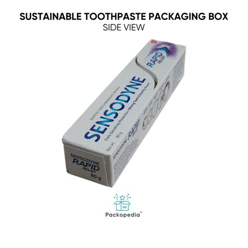 Sustainable Toothpaste Monocarton Packaging Box Multi-color print with Lamination