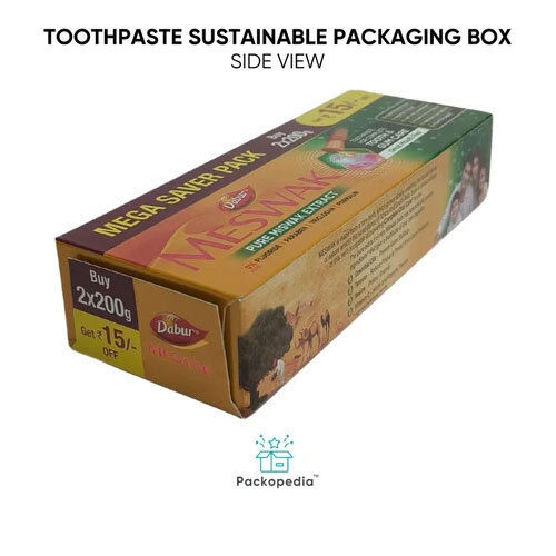 Sustainable Toothpaste Packing Box Multicolor Print With Laminated Finish - Color: Multicolour