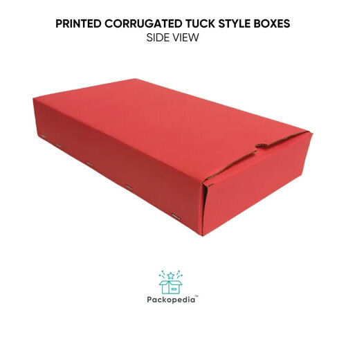 Printed 3 Ply Corrugated E-flute Tuck Style Carton Boxes - Color: Multicolour