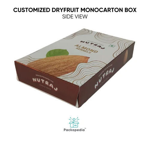 Customized Dryfruit Monocarton Box - Almonds - Color: Multicolour