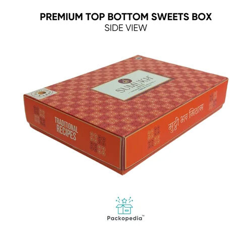 Premium Top Bottom Sweets Box - 500 Gm Packaging