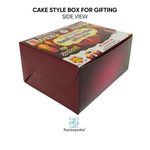 Printed Cake Style Box For Gifting - Duplex Board Based - Finishing: Matte Lamination