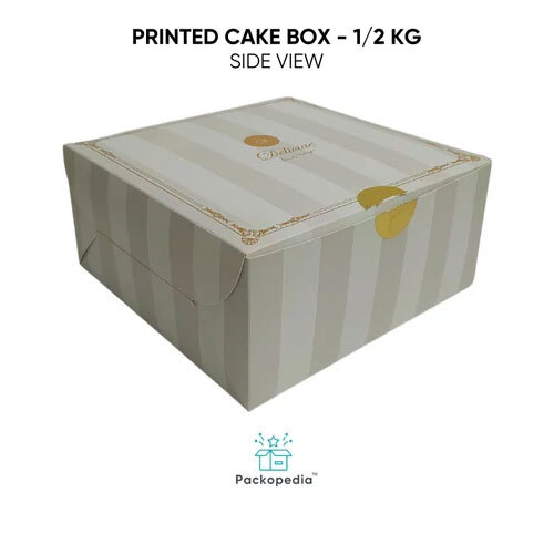 Printed Cake Box -500 gms with branding