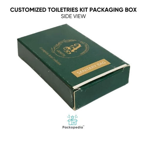 Sustainable And Customized Toiletries Kit Packaging Box Sanitary Bag - Finishing: Matte Lamination