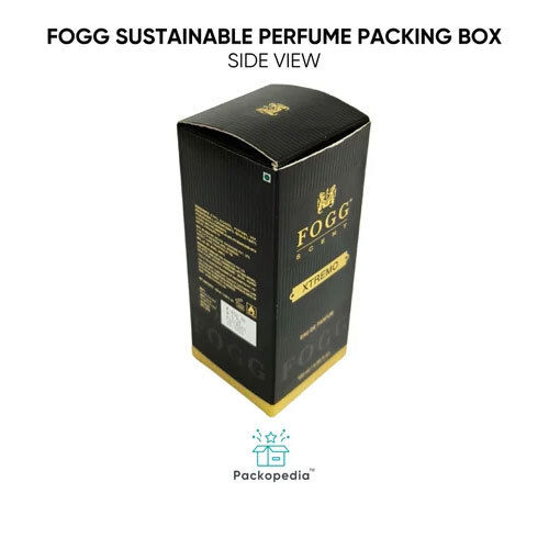 Sustainable Perfume Packing Box With Multicolor Print And Fine Embellishments - Color: Black