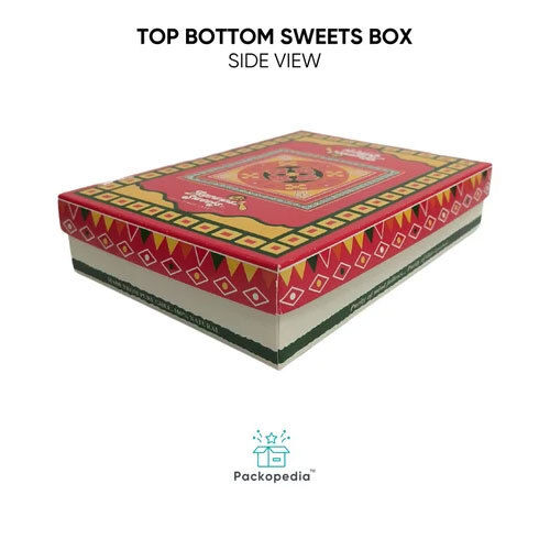 Top Bottom Sweets Box - 500 Gm Packaging - Finishing: Matte Lamination