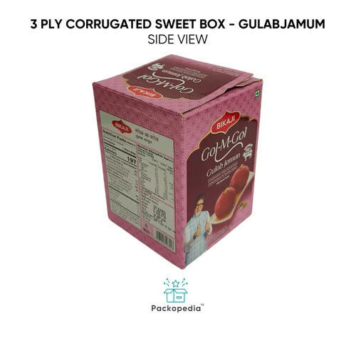 3 Ply Corrugated Sweet Box With Branding - Finishing: Matte Lamination