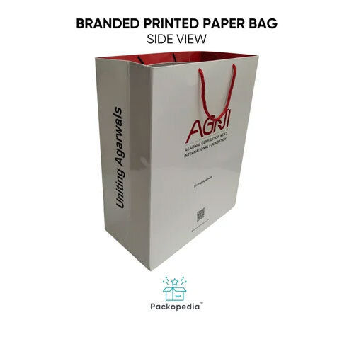 Branded Printed Paper Shopping Bag - Color: Multi Color