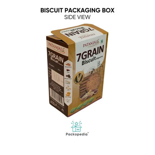 Printed Biscuit Box, For Food, With Multi-Color Printing, 100% Sustainable And Eco-Friendly
