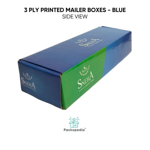 3 Ply Printed Mailer With Multi-Color Printing, 100% Sustainable And Eco-Friendly - Blue