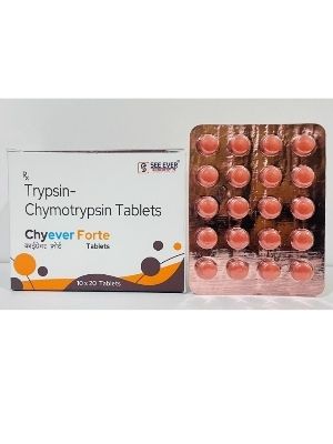 Trypsin Chymotrypsin Tablets - Suitable For: Adults