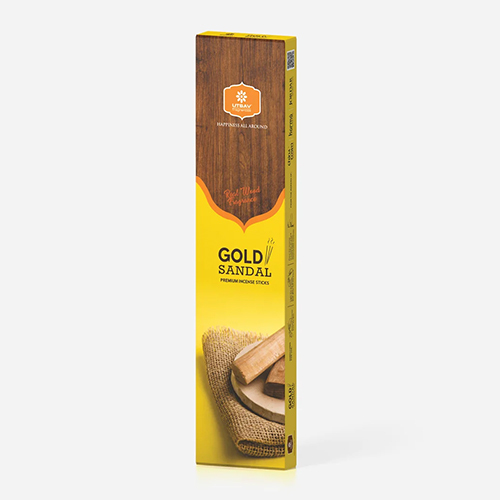 Gold Sandal Incense Sticks Box