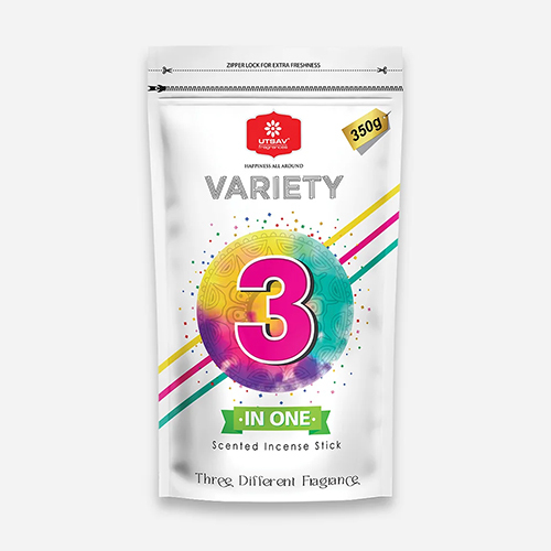 Variety 3 in 1 Incense Sticks Jumbo Zipper Pouch