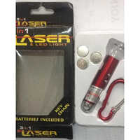Battery 3 In 1 Cool White LED Laser Light with Red Laser and Long-Lasting