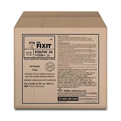 15kg Dr Fixit 112 Pidifin 2k Acrylic Cementitious Two Component Waterproof Coating